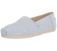 TOMS Femme Alpargata Print Mocassin Plat, Lin Bleu Clair, 39 EU