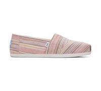 TOMS Femme Alpargata Print Semelle de Mocassin, Pink Stripes, 35.5 EU