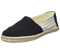 TOMS Alpargata Corde Bande Toile Espadrille Femmes Mocassin Noir UK 4 - 8
