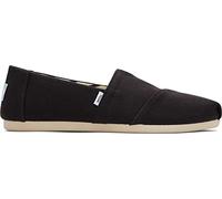Toms Femme Alpargata Semelle de Mocassin, Black Wide Recycled Cotton Canvas, 47 EU Large