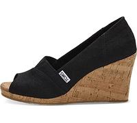 TOMS Femme Classic Wedge Sandale à Semelle compensée, Black, 38.5 EU