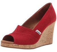 TOMS Femme Classic Wedge Sandale à Semelle compensée, Red, 36 EU