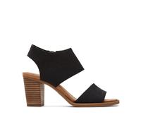 TOMS Femme Coupe de Majorque Sandale à Talon, Black Melange Woven, 36 EU