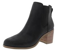 TOMS Femme Evelyn Bottine Chelsea, Cuir Noir, 36 EU