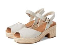 TOMS Femme Isla Peep Toe Sandale à Talon, Teinture Naturelle pour Fil, 39 EU