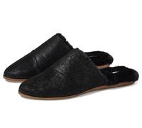 TOMS Femme Jade Mule, Fausse Fourrure Daim Noir métallisé, 42.5 EU