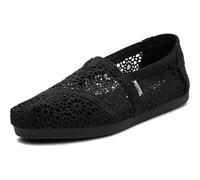TOMS Chaussures Alpargata Moroccan Crochet Mocassin plat sans lacets Femme Noir 38 EU