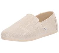 TOMS Femme Redondo Semelle de Mocassin, Tissu Slubby métallique Naturel, 36.5 EU