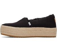 TOMS Femme Valencia Plate-Forme, Black Canvas, 38.5 EU