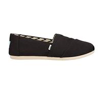 TOMS Femme Alpargata en Coton recyclé Mocassin Plat, Blanc Noir, 43.5 EU