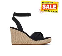 TOMS Femme Marisela Sandale cale, Black Slubby Woven, 38 EU