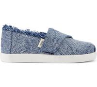 TOMS Fille Alpargata Classic Espadrille à Enfiler, Dark Sky Textured Denim with Fray, 5 UK Child