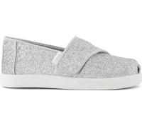 TOMS Fille Alpargata Classic Espadrille à Enfiler, Silver Iridescent Glimmer, 3 UK Child