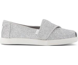 TOMS Fille Alpargata Classic Espadrille à Enfiler, Silver Iridescent Glimmer, 31 EU