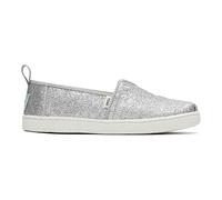 TOMS Chaussures fille Alpargata mocassin plat Glitter Blanc argenté 37,5 EU