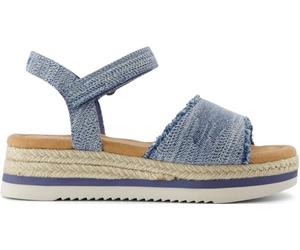TOMS Fille Diana Sandale cale, Bleu Marine, 1 UK