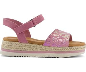 TOMS Fille Diana Sandale cale, Rose, 1 UK