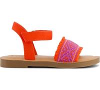 TOMS Fille Remi Sandale cale, Rouge, 8 UK Child