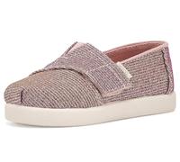 Toms Garçon Fille Alpargata Classic Semelle de Mocassin, Velours côtelé pailleté Rose pâle, 25.5 EU