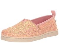 TOMS Garçon Fille Classic Alpargata Semelle de Mocassin, Quartz Rose Grosses Paillettes, 22 EU
