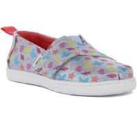 TOMS Garçon Fille Tiny Alpargata Semelle de Mocassin, Multicolore (Blue), 21 EU