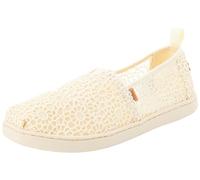 TOMS Girl's Classic Alpargata Loafer Flat, Natural Moroccan Crochet, 5 UK