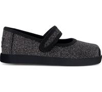 TOMS Girl's Nora Mary Jane Flat, Black Iridescent Glimmer, 10 UK Child