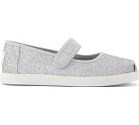 TOMS Girl's Nora Mary Jane Flat, Silver Iridescent Glimmer, 1.5 UK