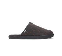 TOMS Harbor Chaussons confortables à enfiler pour homme, Pavement gris matelassé en coton indéchirable imitation peau de mouton, 40.5 EU