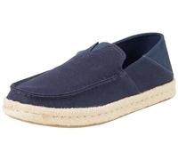 TOMS Homme Alonso Loafer Rope Semelle de Mocassin, Toile Daim Heritage Bleu Marine, 43 EU