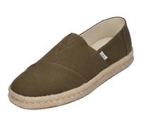 TOMS Homme Alp Rope 2.0 Semelle de Mocassin, Olive Recycelte Baumwolle Slubby Woven, 45 EU