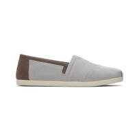Toms Homme Espadrilles Basket, Drizzle Grey Brushed Twill Tan Synthetic, 44.5 EU