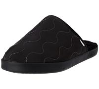 TOMS Homme Port Chausson, Black Quilted Cotton Ripstop Faux Shearling, 40.5 EU