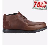Toms Hommes Navi Moc Chukka Bottes Cuir à Lacets Marron