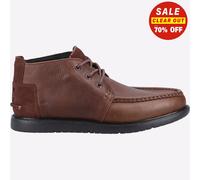 Toms Hommes Navi Moc Chukka Bottes Cuir à Lacets Marron