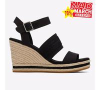 Toms Madelyn Classique Femmes Mode Décontracté Sandales Semelle Compensée Noir