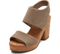 TOMS Majorca Platform Sandale à talon Femme, Daim Dune, 42.5 EU