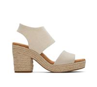 TOMS Majorca Platform Sandale à talon Femme, Natural, 39 EU