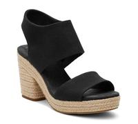 TOMS Majorca Platform Sandale à talon Femme, Noir Noir Panier Tissage, 38.5 EU