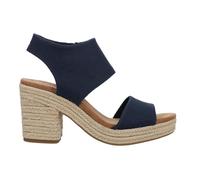 TOMS Majorca Platform Sandale à talon Femme, Tissage Panier Bleu Marine, 36.5 EU