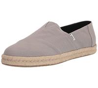 TOMS Men's Alpargata Rope 2.0 Espadrille, Drizzle Grey Recycled Cotton Slubby Woven, 45 EU
