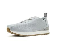TOMS Men's Resident Plus Lace-Up Sneaker, Light Grey Engineered Knit, 43 EU