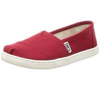 TOMS Mixte enfant Alpargata Core Mocassin plat, Rouge, 30 EU