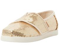 TOMS Mocassins Plats Alpargata pour garçon et Fille, Champagne, Mini Paillettes, 42 EU Enfant, Mini Paillettes Champagne, 9 UK Child