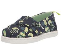 TOMS Mocassins Plats Classiques Alpargata pour garçon, Méduse phosphorescente Bleu Marine, 4 UK Child