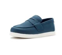 TOMS Mocassins Plats Oliver pour garçon, Nubuck PU Bleu Marine, 34.5 EU