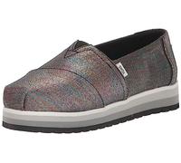 TOMS Plateforme Alpargata Plate-Forme, Black Glimmer Twill, 36 EU
