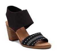 TOMS Femme Majorca Cutout Sandale à Talon, Black Multi, 43.5 EU