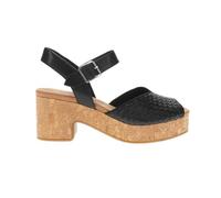 TOMS Sandales à talons Isla à bout ouvert pour femme, noir 1, 38.5 EU