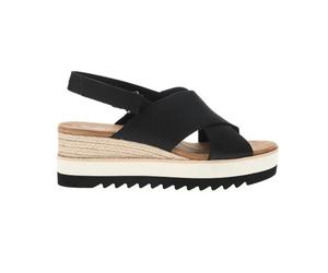 TOMS Sandales décontractées Diana Crossover à plateforme et bride arrière décontractées à talon moyen 2-3 pouces - Noir, noir, 38.5 EU